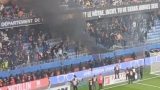 Incendio sugli spalti a montpellier interrompe partita con saint-etienne