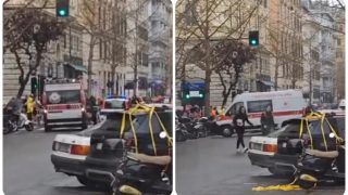 Ambulanza bloccata da atleti durante la maratona di roma