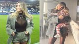 Diletta Leotta svela il look a bordo campo dopo una domenica con la figlia Aria