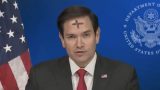 Marco Rubio in tv con la croce in fronte per il mercoledì delle Ceneri