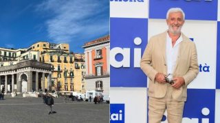 Un posto al sole gira in piazza del plebiscito tra attori e troupe rai